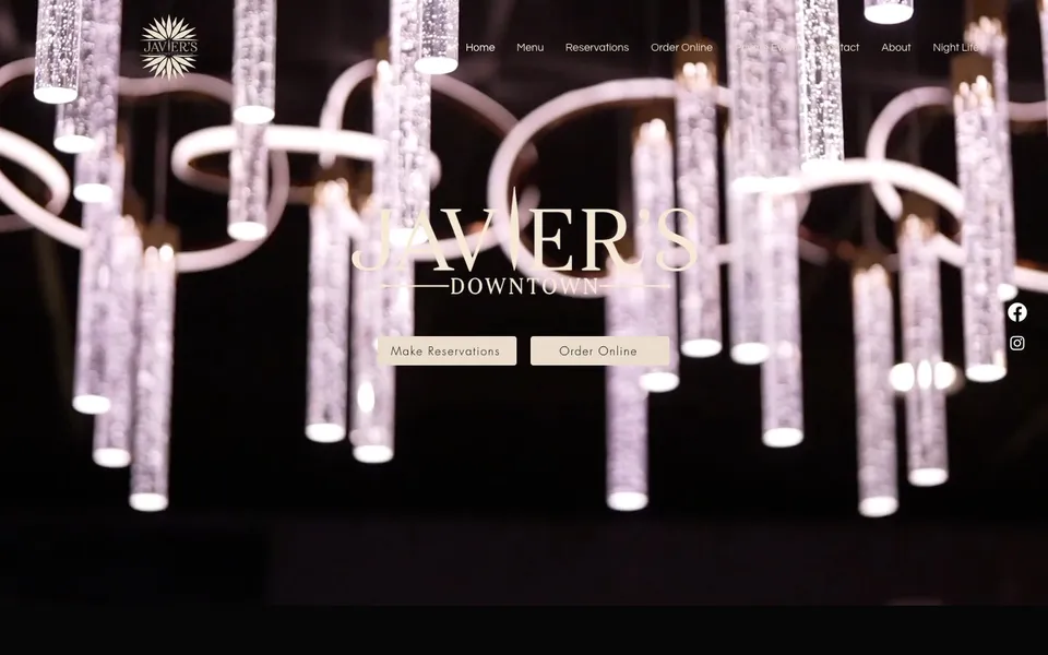 Javier's Downtown homepage